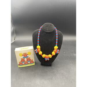 Vintage Avon Cheerleader Necklace Kids Teddy Bear Child 1988